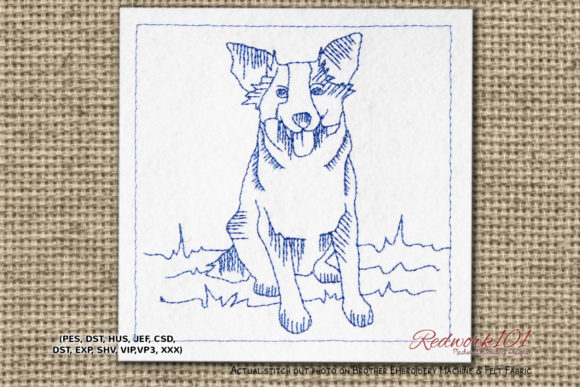 Australian Shepherd Dog Redwork: A Designer’s Review
