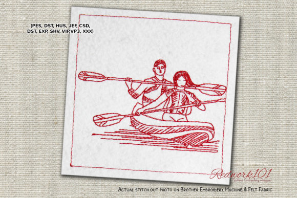 Couple Boating Redwork: A Designer’s Review