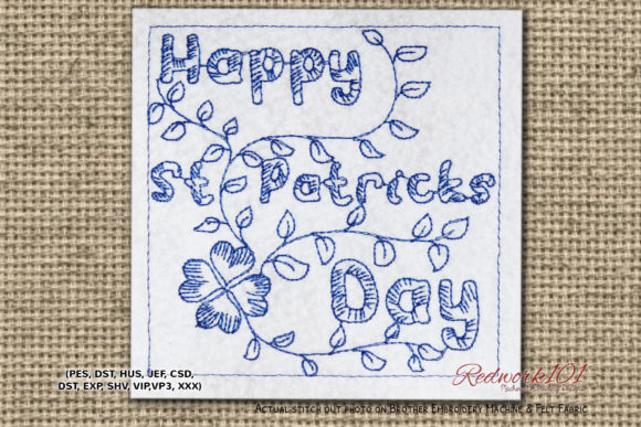Review: Happy St Patricks Day Redwork Design