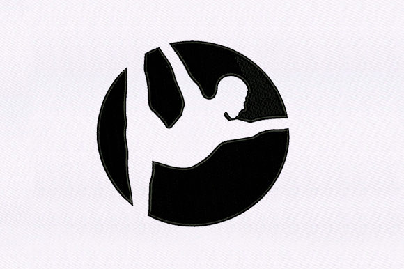 Reviewing Woman Doing Yoga Embroidery Design